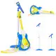 Mėlyna elektrinė gitara ir mikrofono rinkinys su stovu vaikams Muzikos instrumentai MULTISTORE