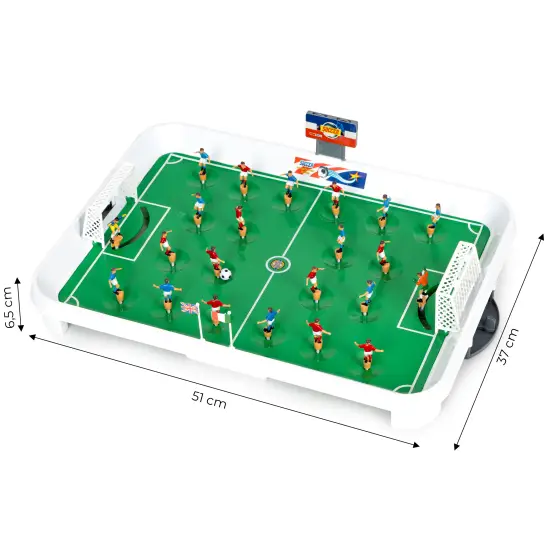 Mini futbolo stalas su spyruokliniais žaidėjais