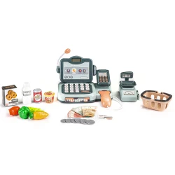 Kasa su prekių skaitytuvu, skaičiuokle ir garso signalais