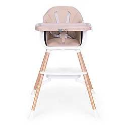 Vaikų maitinimo kėdutė 2-in-1 smėlio spalvos ECOTOYS