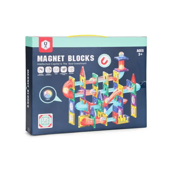 Magnetiniai LED konstruktoriaus blokai 105 vnt.