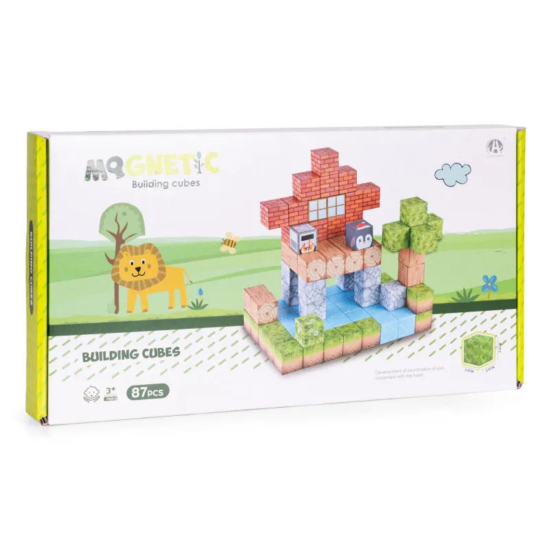 Magnetinių statybinių kaladėlių rinkinys 87 vnt. Konstruktoriai MULTISTORE