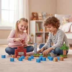 Magnetinių statybinių kaladėlių rinkinys 87 vnt.