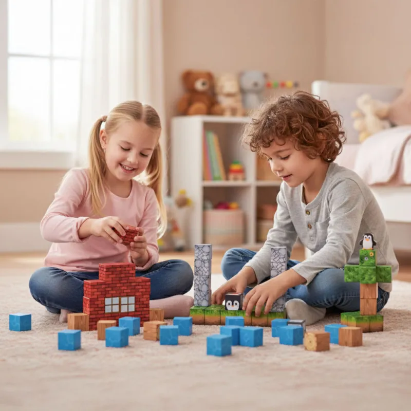 Magnetinių statybinių kaladėlių rinkinys 87 vnt. Konstruktoriai MULTISTORE