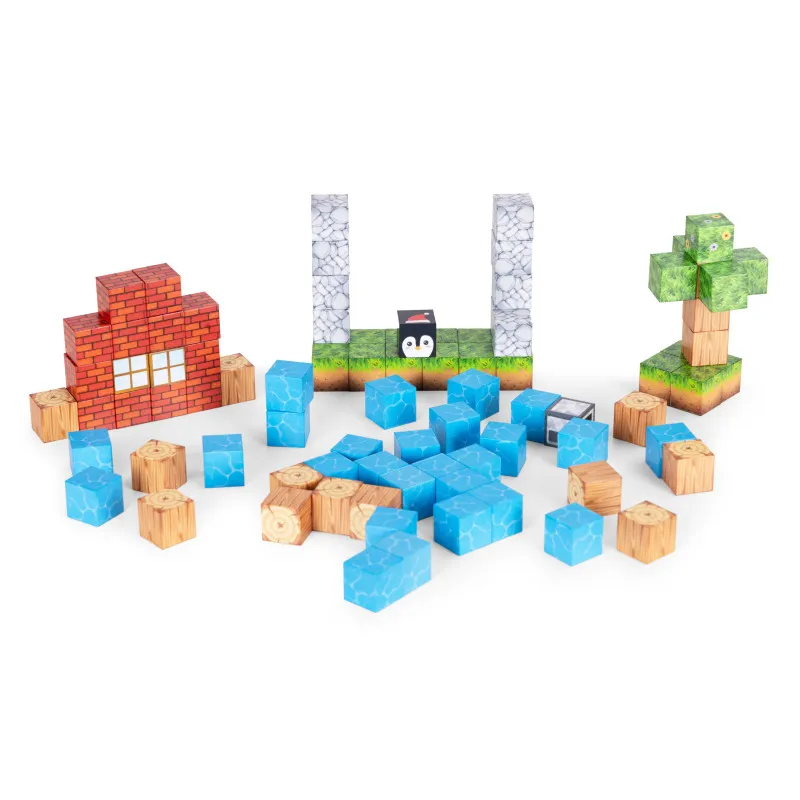 Magnetinių statybinių kaladėlių rinkinys 87 vnt. Konstruktoriai MULTISTORE