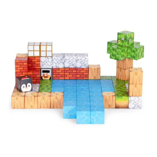 Magnetinių statybinių kaladėlių rinkinys 87 vnt. Konstruktoriai MULTISTORE