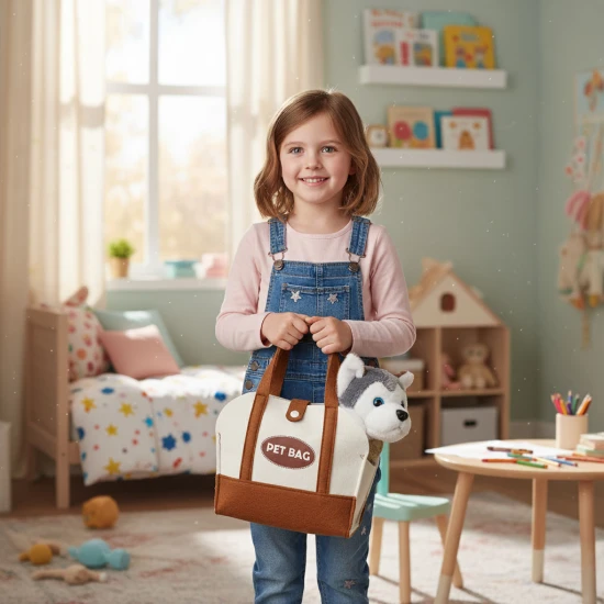 Pliušinis huskio šuniukas maišelyje Lavinamieji MULTISTORE