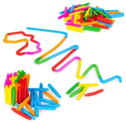 Spalvingi sensoriniai „Pop“ vamzdeliai vaikams 60 vnt.