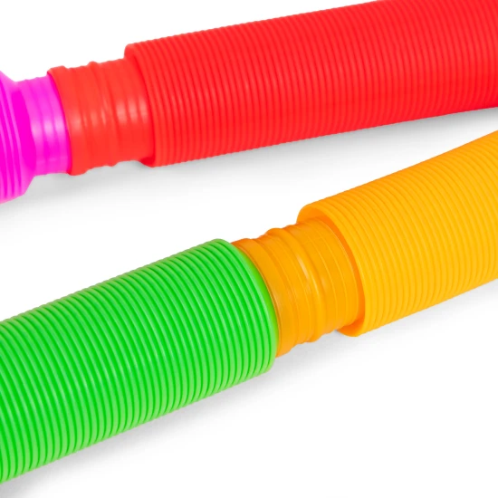 Spalvingi sensoriniai „Pop“ vamzdeliai vaikams 60 vnt. Lavinamieji MULTISTORE