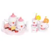 Деревянный чайный набор: чайник и чашки, 14 предметов, ECOTOYS