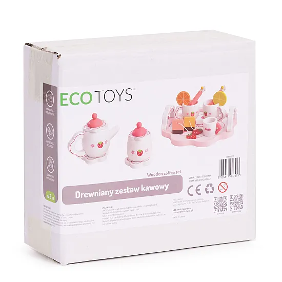 Medinis arbatos rinkinys: arbatinukas ir puodeliai 14 dalių ECOTOYS