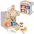 2-in-1 Wooden Coffee Maker for Kids with Accessories