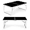 Mažas sulankstomas pikniko stalas 60 x 40 cm juodos spalvos MultiGarden