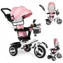 Розовый трехколесный велосипед с вращающейся крышей