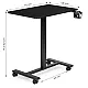 Mobilus juodas reguliuojamo aukščio stalas 70x48 cm ModernHome