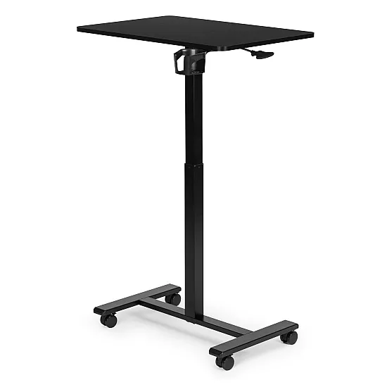 Mobilus juodas reguliuojamo aukščio stalas 70x48 cm ModernHome
