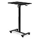Mobilus juodas reguliuojamo aukščio stalas 70x48 cm ModernHome