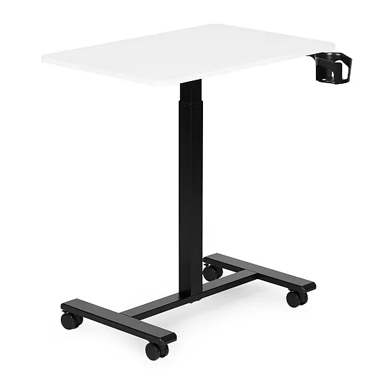 Mobilus baltas reguliuojamas stalas 70x48 cm ModernHome