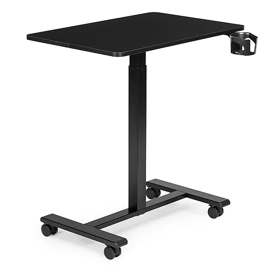 Mobilus juodas reguliuojamas stalas 70x48 cm ModernHome