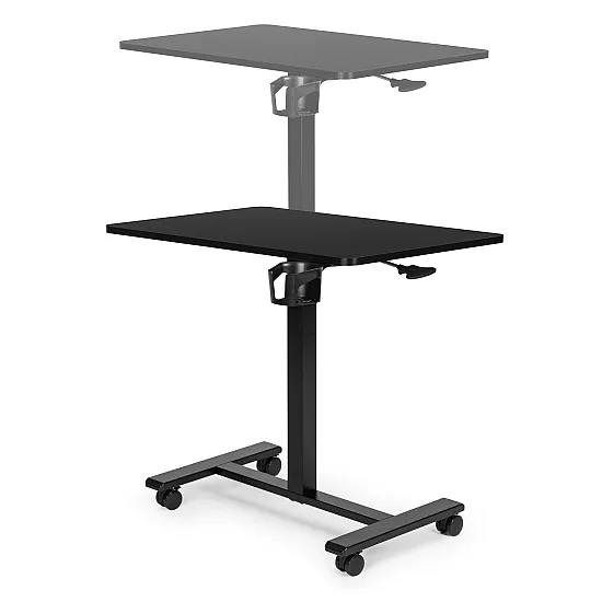 Mobilus juodas reguliuojamas stalas 70x48 cm ModernHome