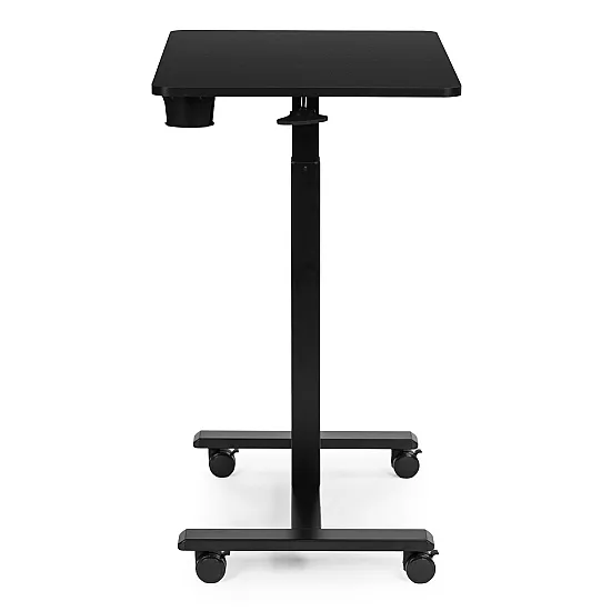 Mobilus juodas reguliuojamas stalas 70x48 cm ModernHome