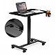 Mobilus juodas reguliuojamas stalas 70x48 cm ModernHome
