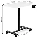 Mobilus baltas reguliuojamo aukščio stalas 70x48 cm ModernHome