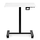 Mobilus baltas reguliuojamo aukščio stalas 70x48 cm ModernHome