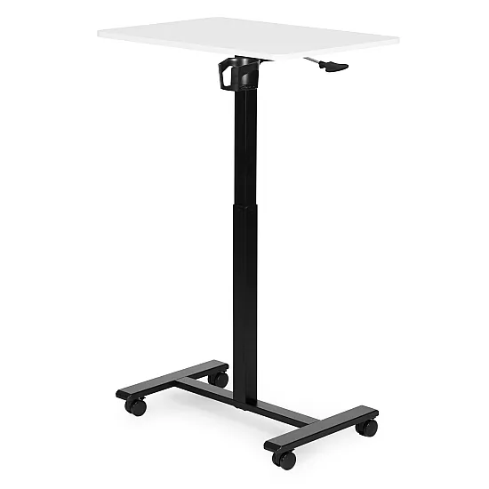 Mobilus baltas reguliuojamo aukščio stalas 70x48 cm ModernHome