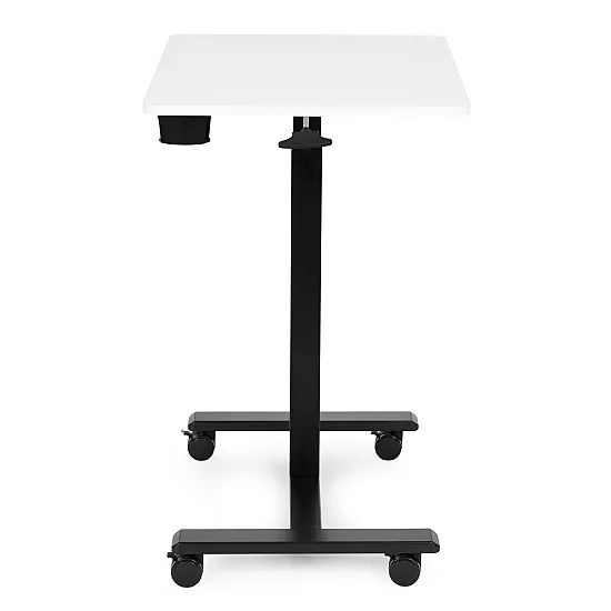Mobilus baltas reguliuojamo aukščio stalas 70x48 cm ModernHome