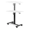 Mobilus baltas reguliuojamo aukščio stalas 70x48 cm ModernHome