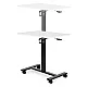 Mobilus baltas reguliuojamo aukščio stalas 70x48 cm ModernHome