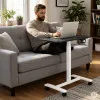 Juodas mobilus reguliuojamo aukščio stalas 70x48 cm ModernHome