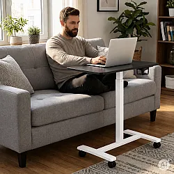Czarne biurko mobilne z regulowaną wysokością 70 x 48 cm ModernHome