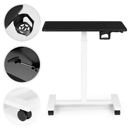 Must reguleeritava kõrgusega mobiilne laud 70x48 cm ModernHome
