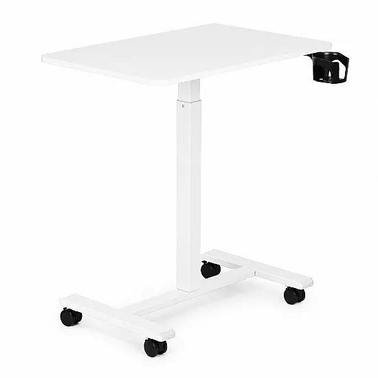 Valge reguleeritava kõrgusega mobiilne laud 70x48 cm ModernHome