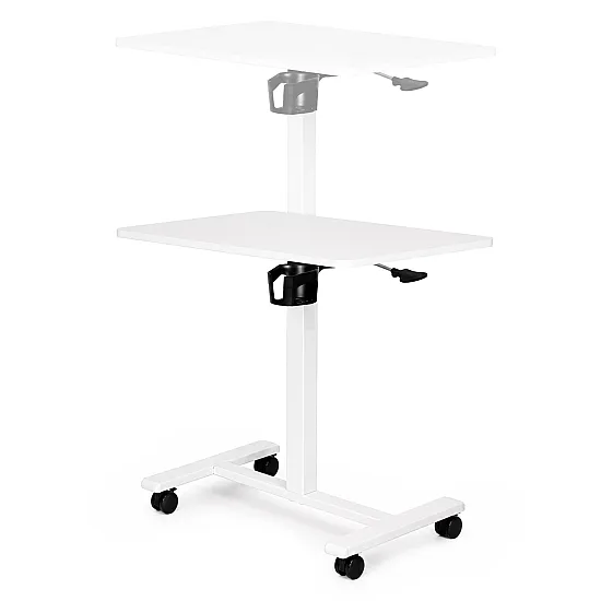 Valge reguleeritava kõrgusega mobiilne laud 70x48 cm ModernHome