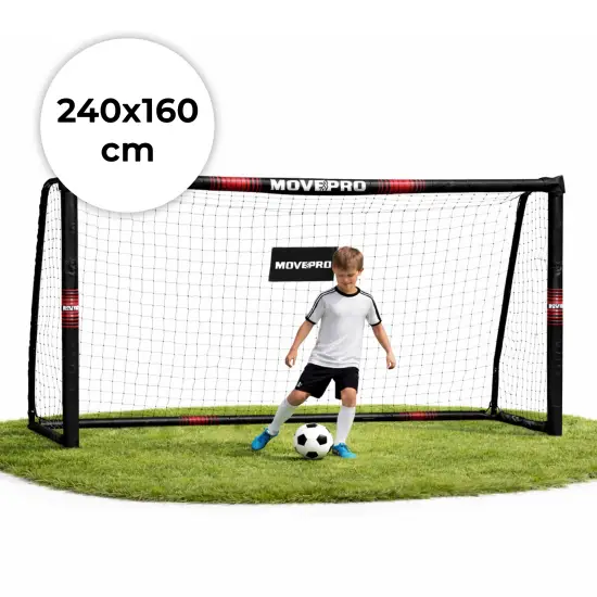 Futbolo vartai su tinklu 240 x 160 x 85 cm MOVEPRO
