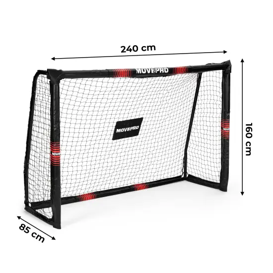 Futbolo vartai su tinklu 240 x 160 x 85 cm MOVEPRO