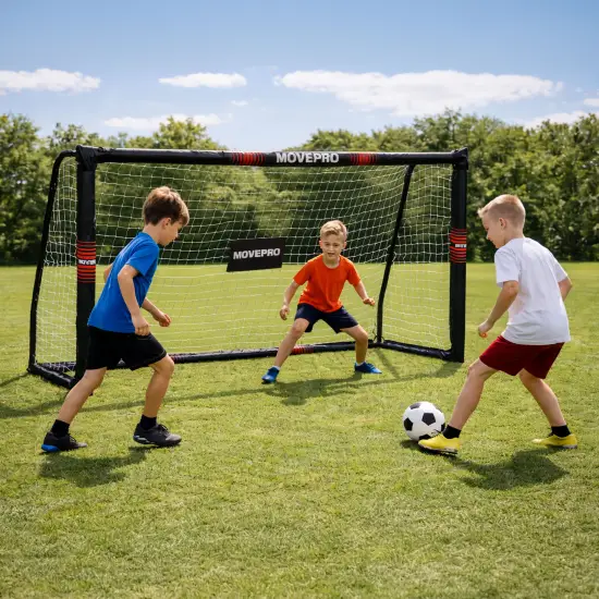Futbolo vartai su tinklu 240 x 160 x 85 cm MOVEPRO