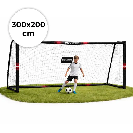 Futbolo vartai su tinklu 300x200x120 cm MOVEPRO