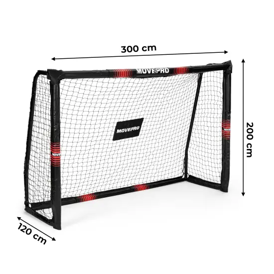 Futbolo vartai su tinklu 300x200x120 cm MOVEPRO