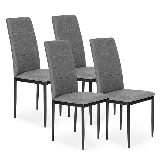 A set of 4 gray chairs for the dining room and living room Armchairs and chairs ModernHome