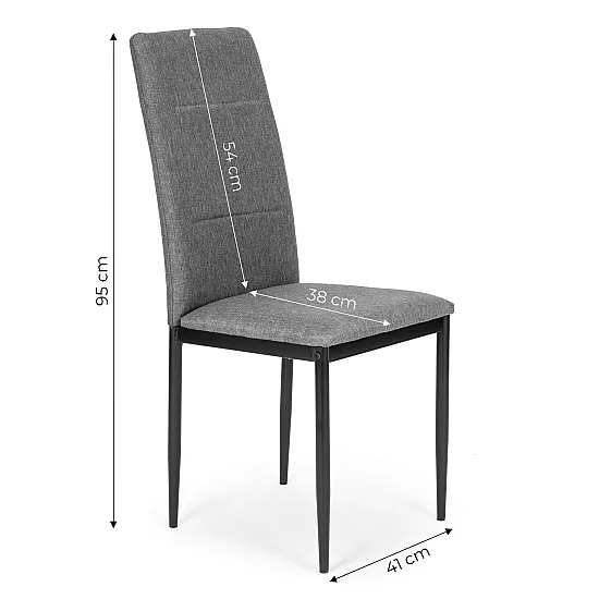 A set of 4 gray chairs for the dining room and living room Armchairs and chairs ModernHome
