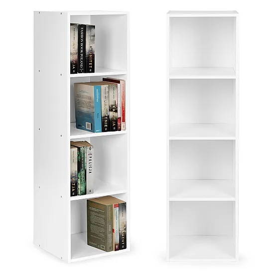 Modern white cabinet with 4 shelves Shelves ModernHome