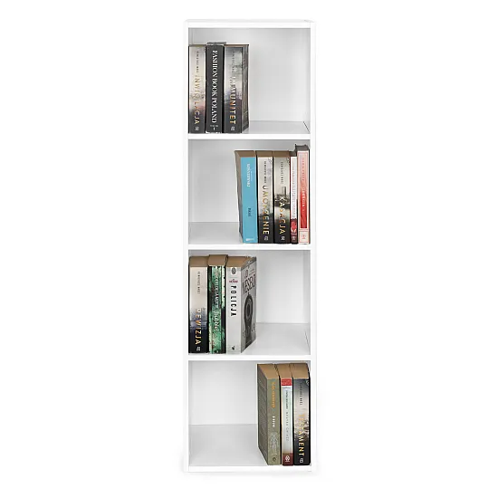 Modern white cabinet with 4 shelves Shelves ModernHome