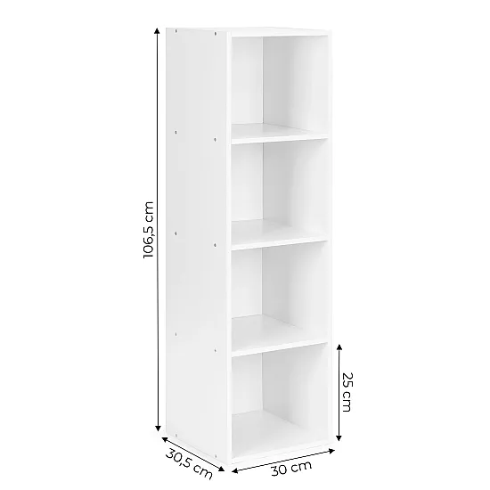 Modern white cabinet with 4 shelves Shelves ModernHome