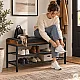 Szafka na buty z ławką i pikowanym siedziskiem Modern Home
