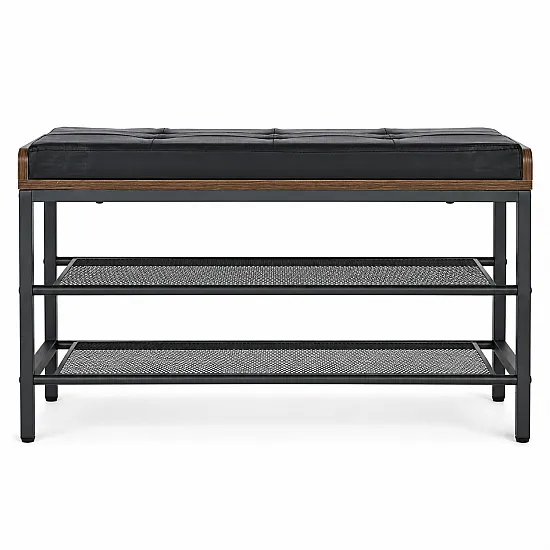 Szafka na buty z ławką i pikowanym siedziskiem Modern Home