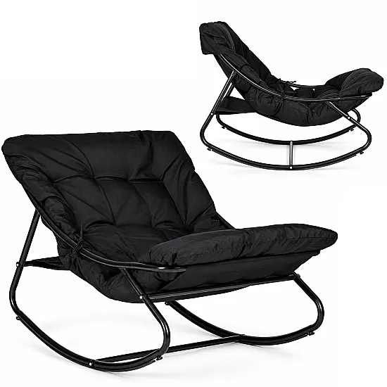 Black garden armchair with cushion by MultiGarden